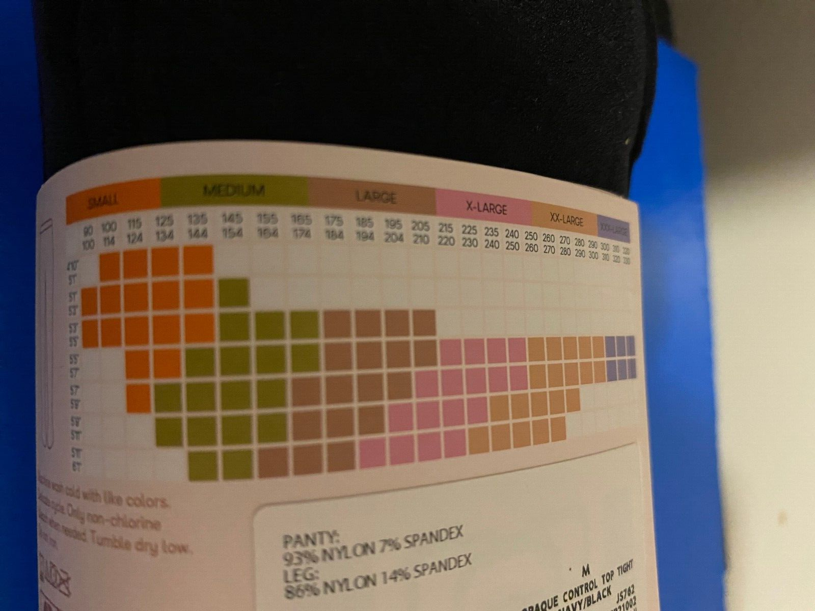 NEW WOMEN'S SIZE MEDIUM JOYSPUN 2 PACK NAVY/BLACK OPAQUE TIGHTS 60 DENIER