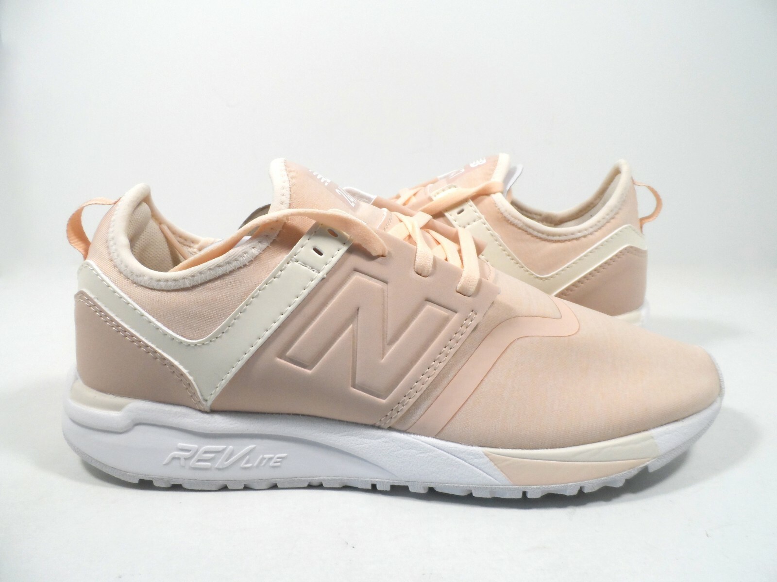 New Balance Women s WRL247YC Textile Sneaker Cream Tan Pink Size 7.5 eBay