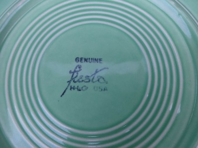 Vintage FIESTA DINNER PLATE Original Green