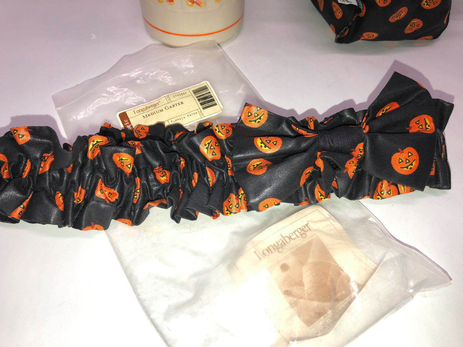 LONGABERGER Candy Corn Pottery CROCK 3.5