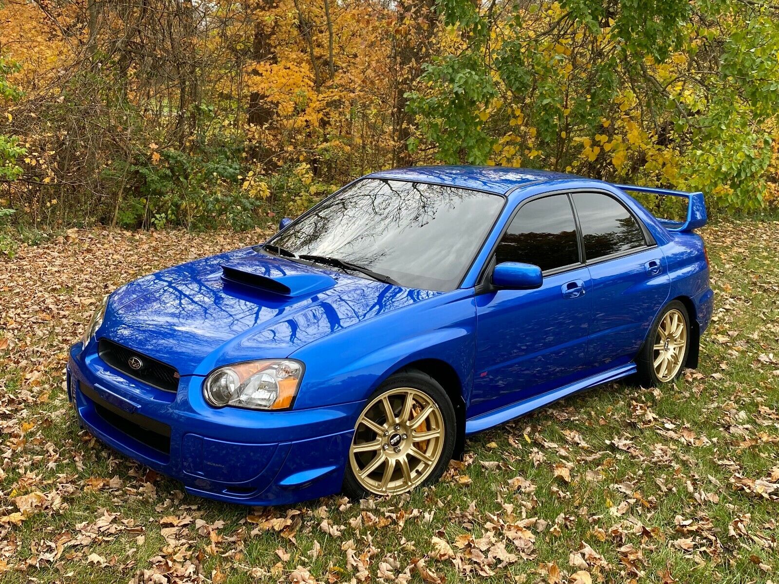 2004 Subaru Impreza Sedan Blue Awd Manual Wrx Sti