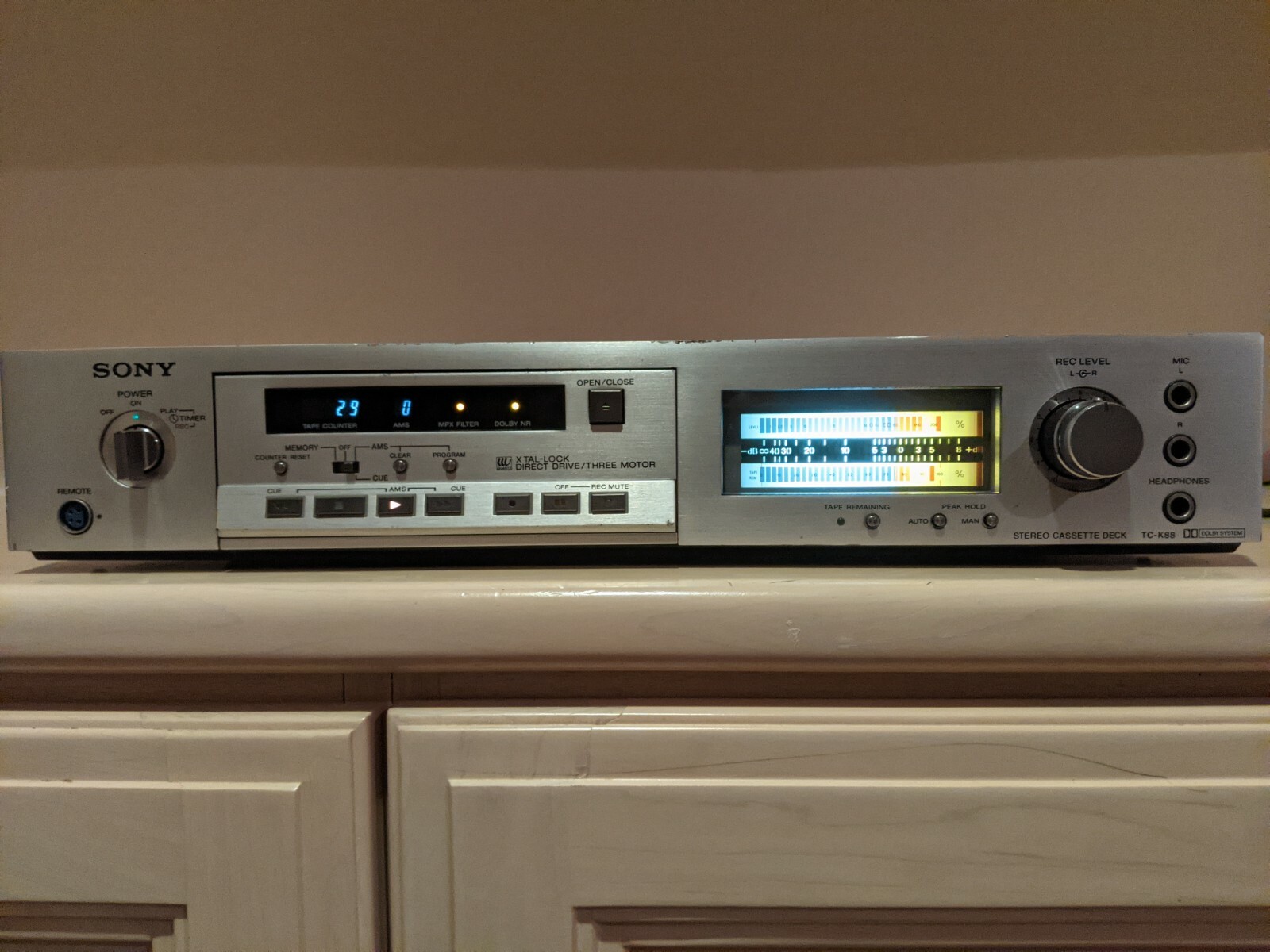 Sony TC-K88 Slim Tray-Loading tStereo Cassette Deck Pro Serviced +