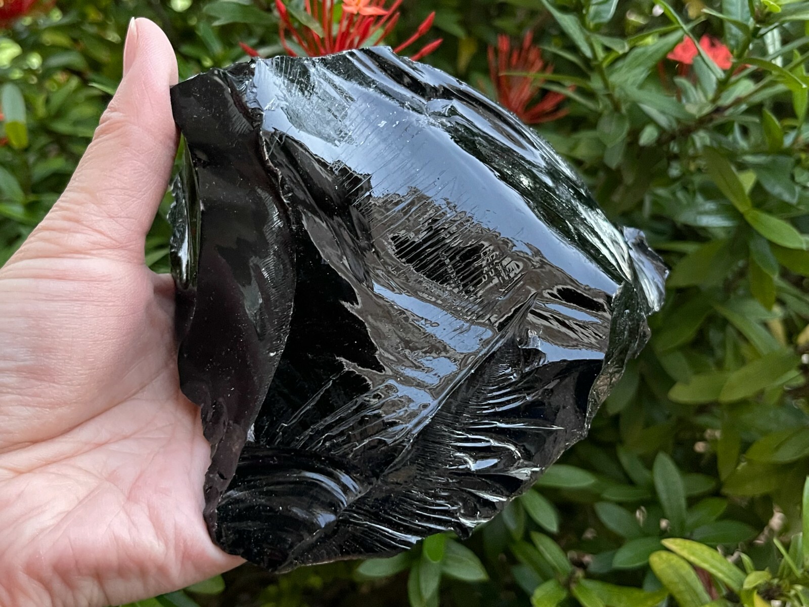 Extra Large Black Obsidian Rough Stones, 3" - 6" Raw Black Obsidian Natural