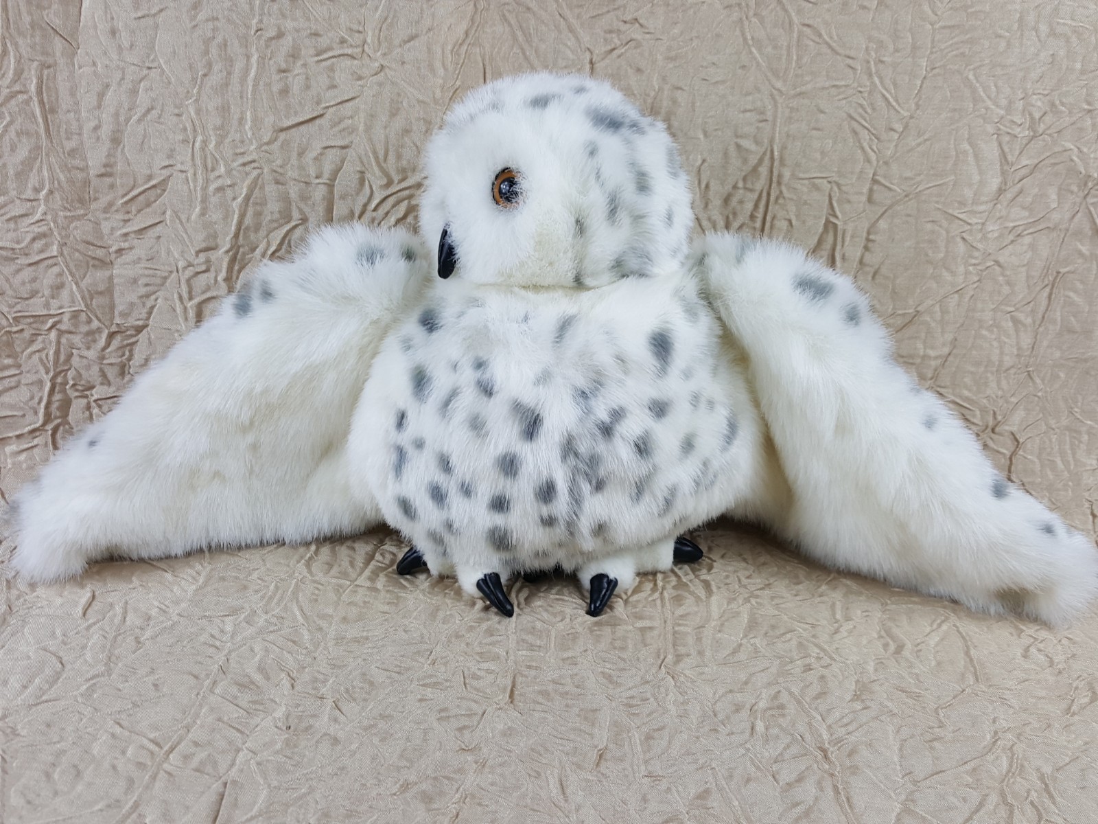 Folkmanis Plush Hand Puppet Snow Owl With Turning Head 13
