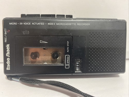 Radio Shack Voice Actuated Index Microcassette Recorder Micro 29 -Model 14-1059