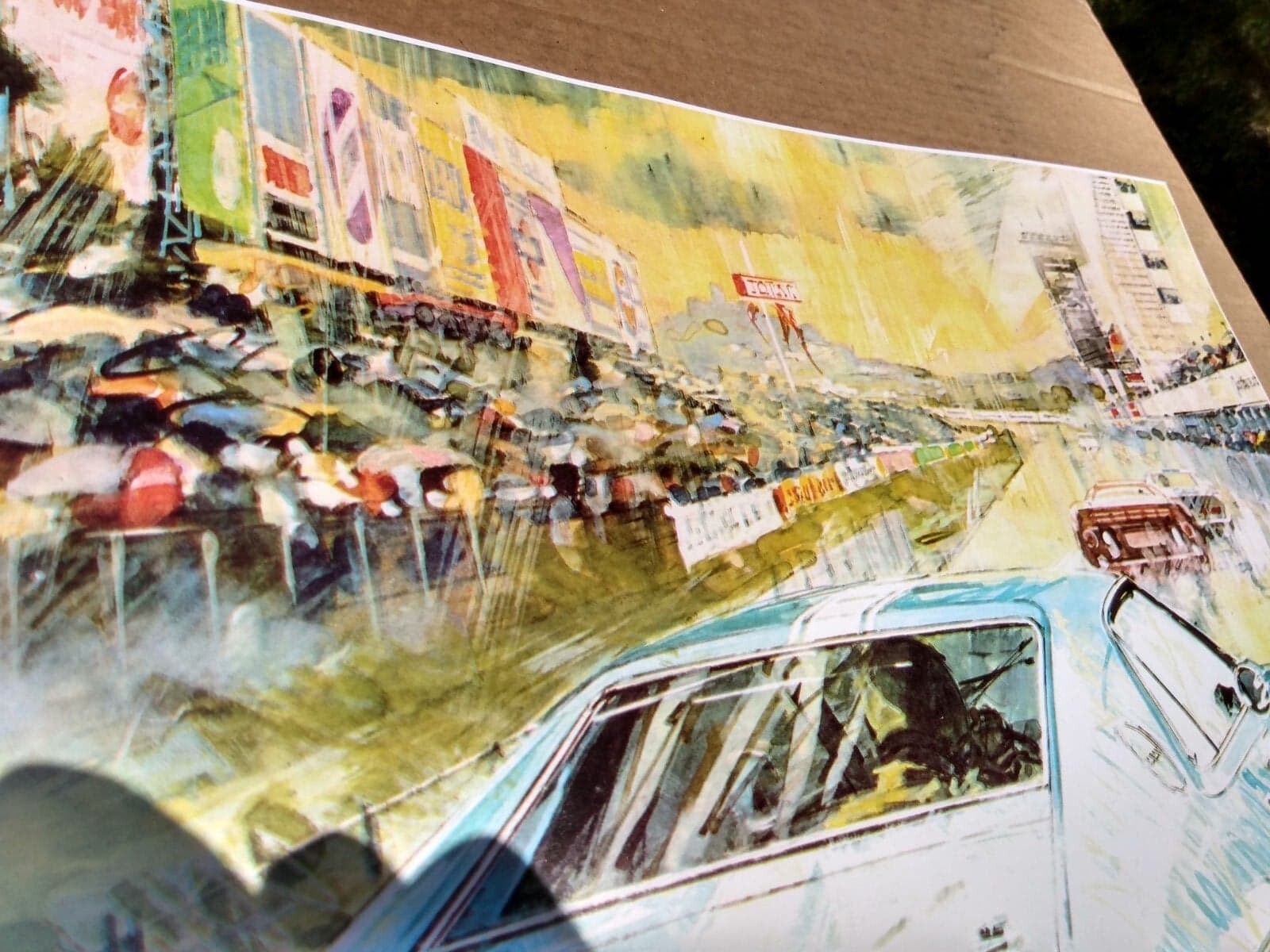 AMC AMX Dealership racing poster Nurburgring new office mancave LAST CALL