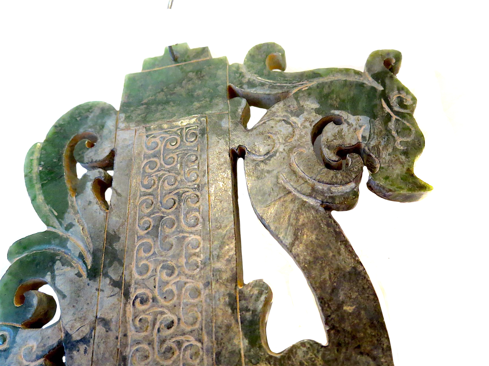 JADE SHEATH Chinese DRAGON Handles - See Comp In Listing