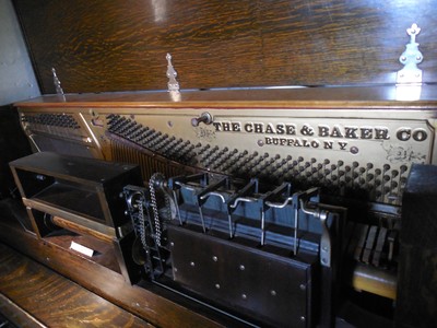 Old Beautiful Antique Chase & Baker Upright Player Piano
