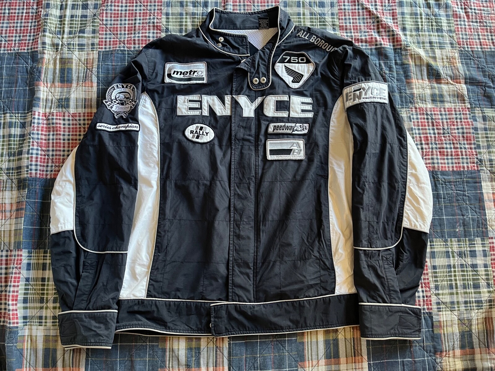 お歳暮 JACKET RACING 1990'S VINTAGE ENYCE BLACK SYSTEMS PERFORMANCE ジャケット・アウター