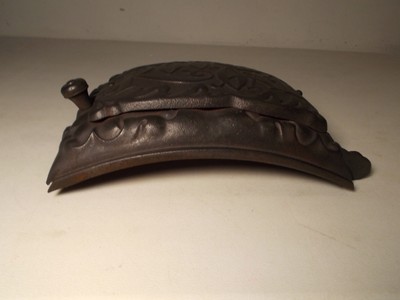 Antique Cast Iron Ornate Round Oak M20 Wood Stove Door PD Beckwith Very Nice