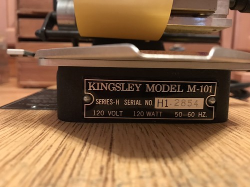 Kingsley Hot Foil Stamping Machine Model M-101 Type Set Many Fonts Holiday More