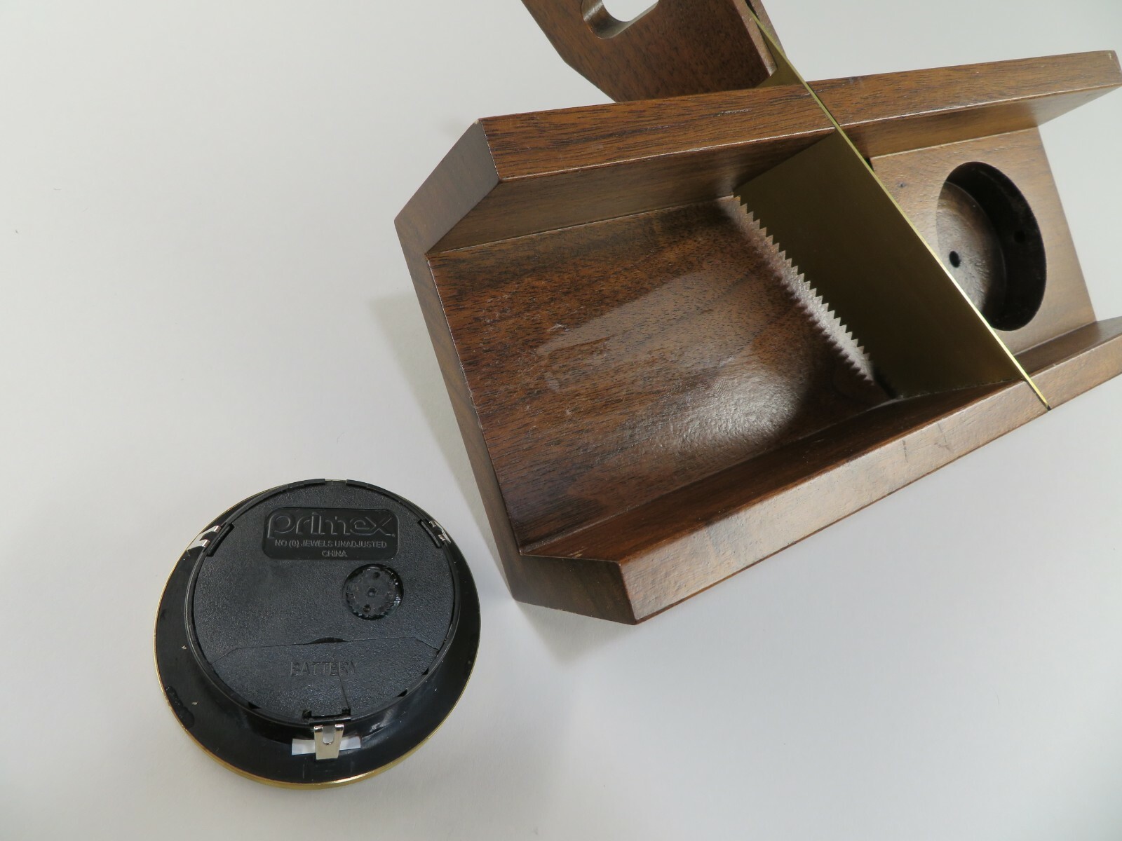 Decorative Hand Saw Box with Primex Quartz Clock Inset