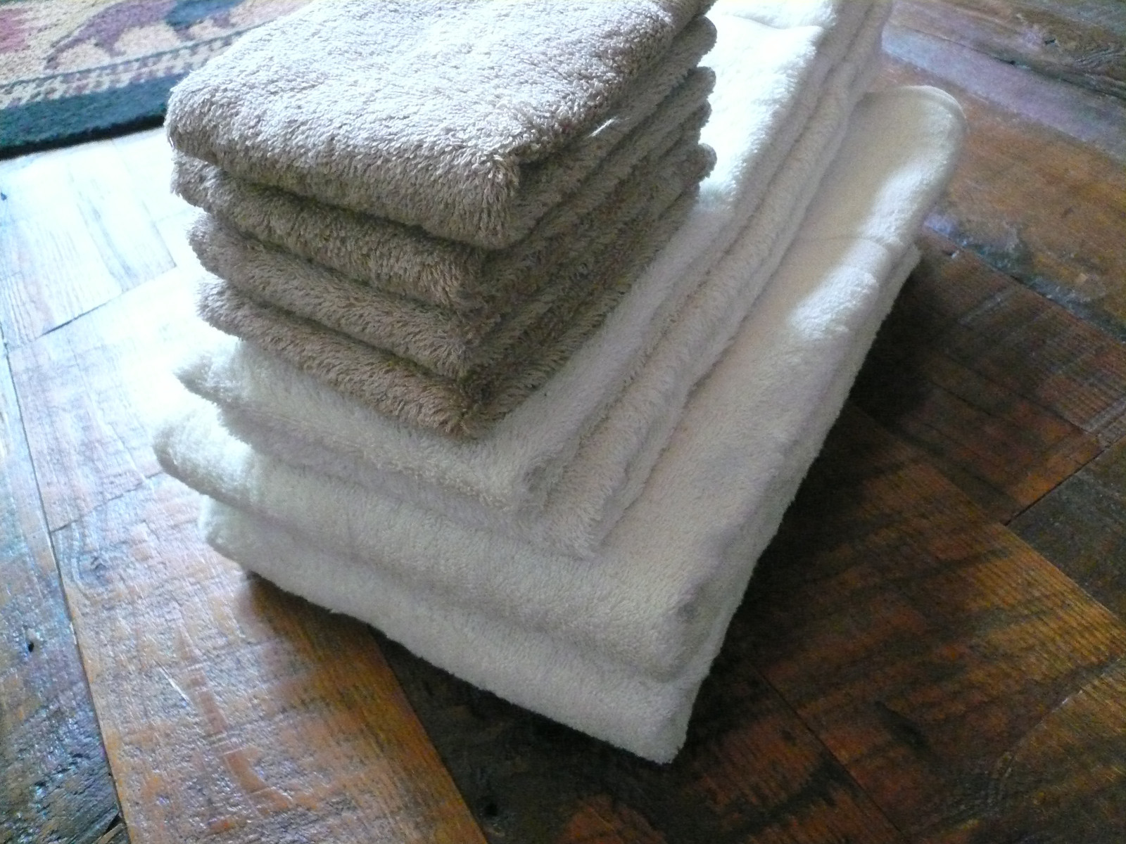 Vtg Lot NOS Towel Set Fieldcrest 100% Pima Cotton Loop Ivory Beige Bath Hand 8pc