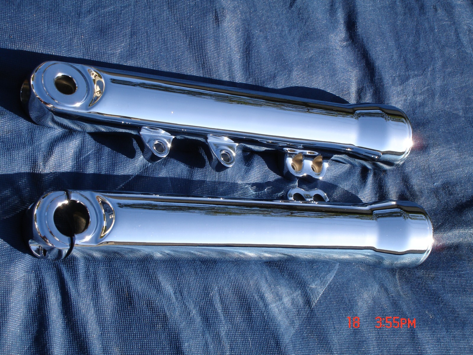 06-up Harley Chrome Fork Sliders Legs 4 Dyna Street Bob Super Glide Exchange Pro
