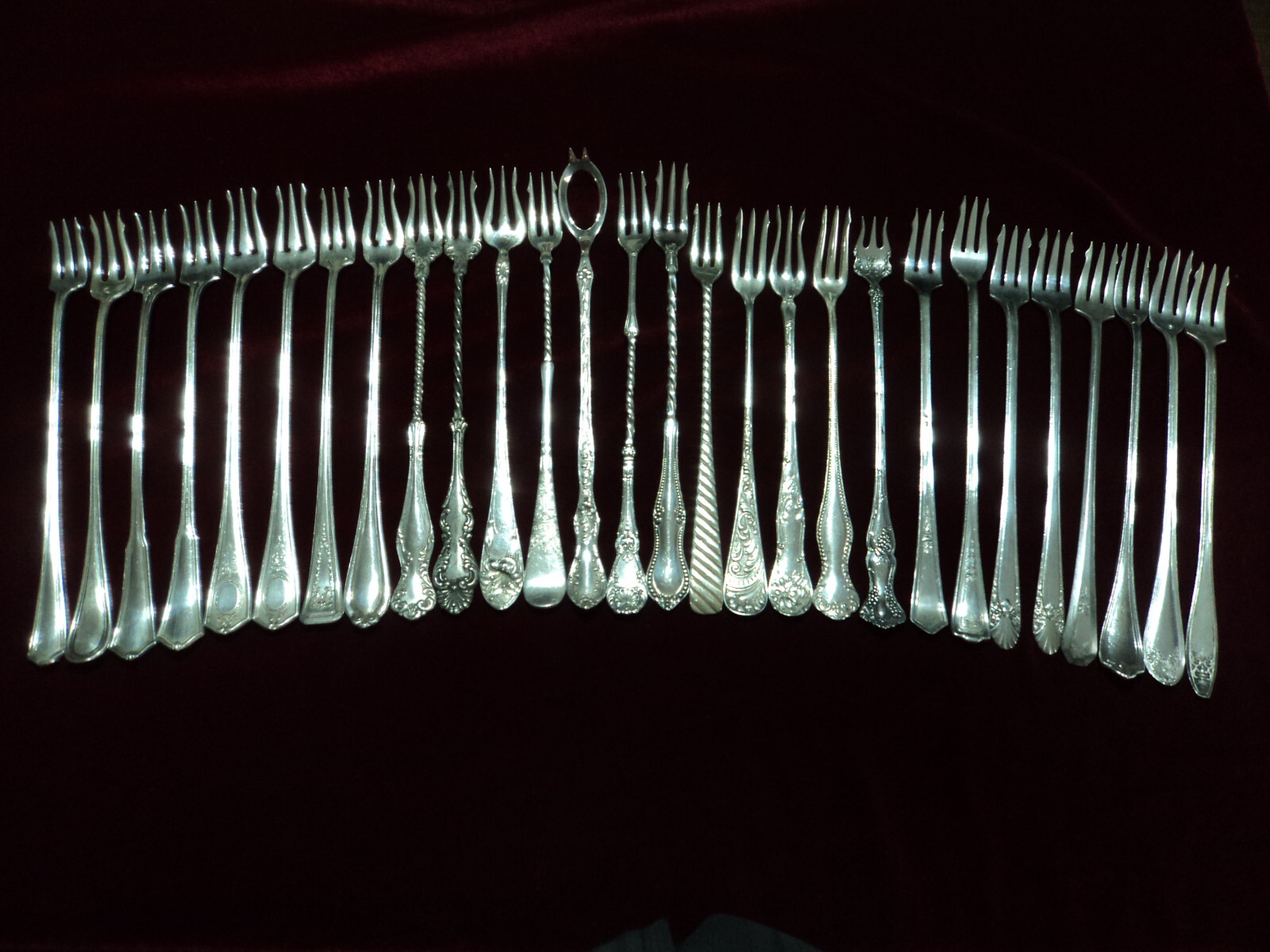 Lot Of 30 Long Handle Cocktail Seafood Appetizer Forks