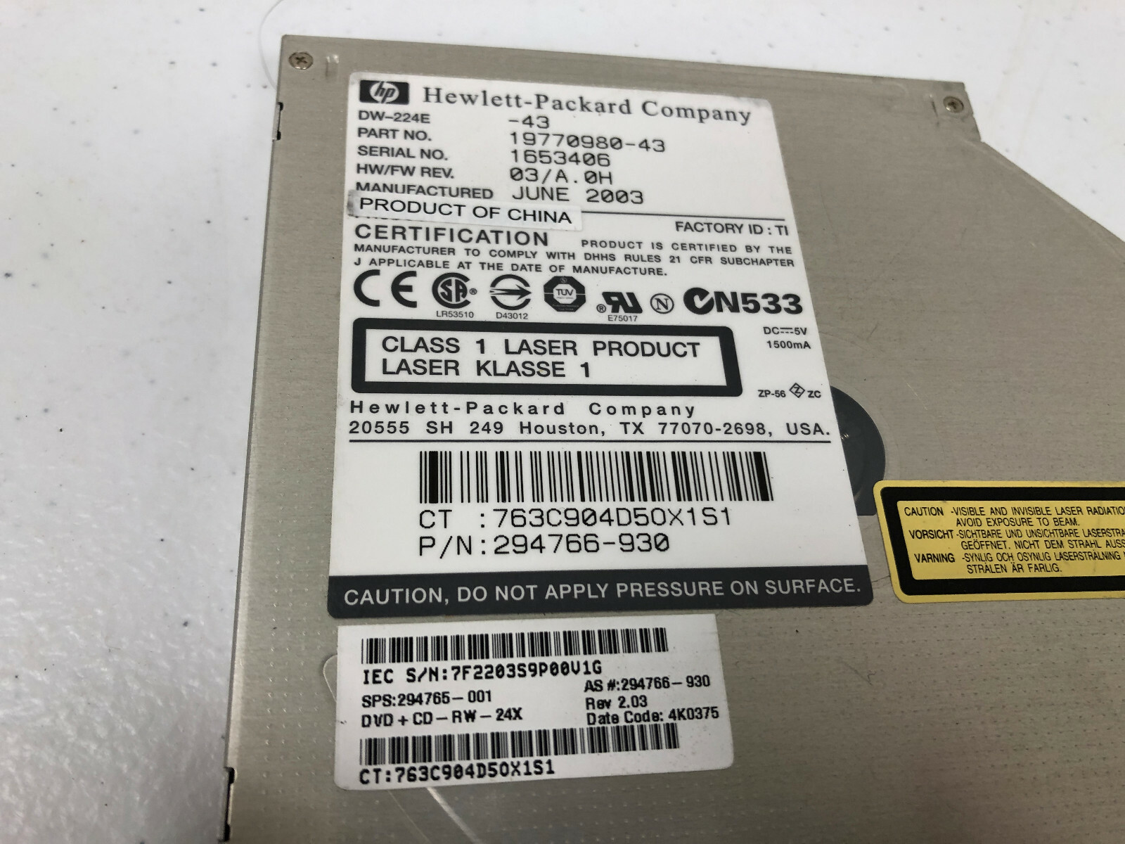 Lot of 26 CD-RW / DVD CD-ROM Drives Laptop Dell HP Lenovo IBM Compaq Toshiba