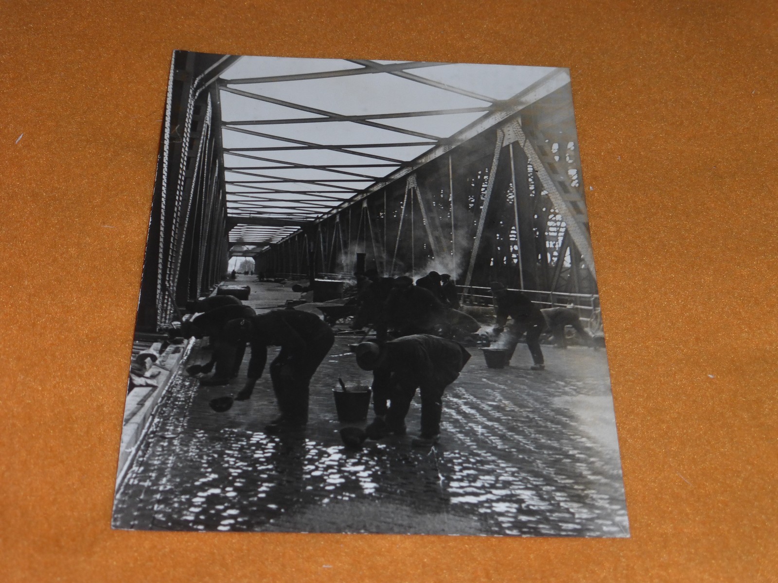 Tullner Donaubrcke Foto 3. Reich Brckenbau Ostmark 02.1939 Donaubrcke Tulln