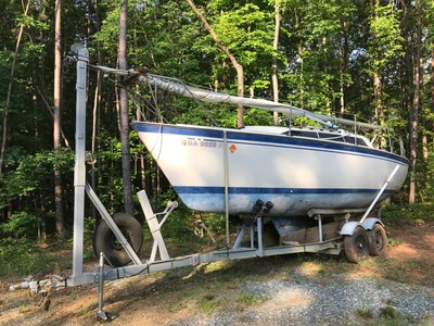 1987 O'Day 272 Sailboat on trailer