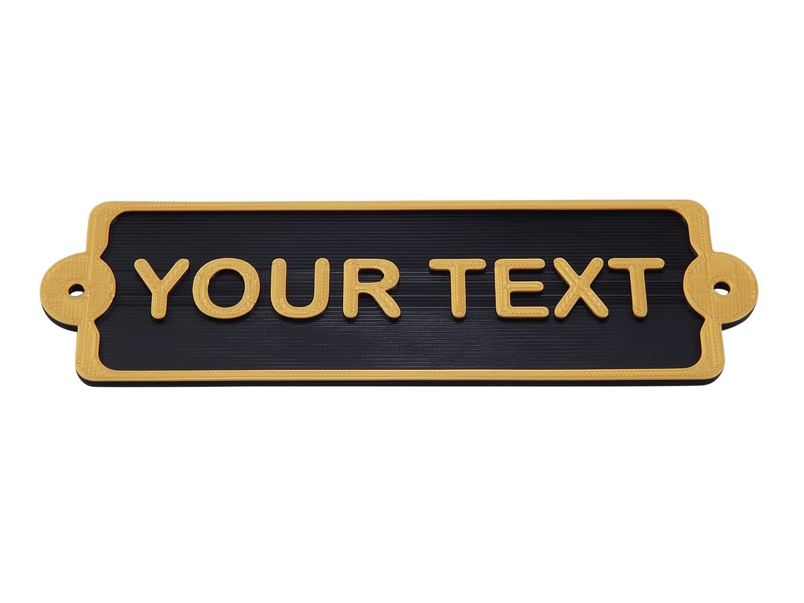 Plastic Custom Personalized Customized Vintage Style Sign Plaque Home Office