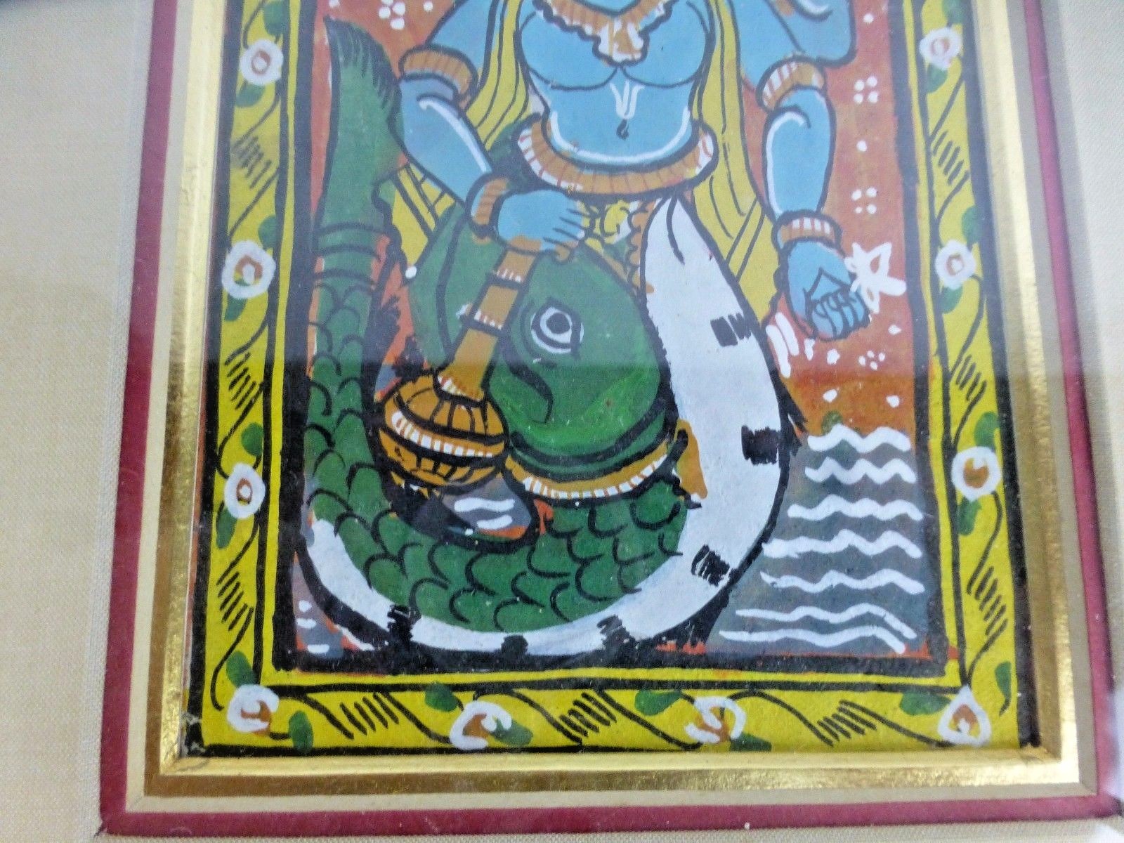 Fold Art / Indian Orissa Hindu ca. 1970s, framed