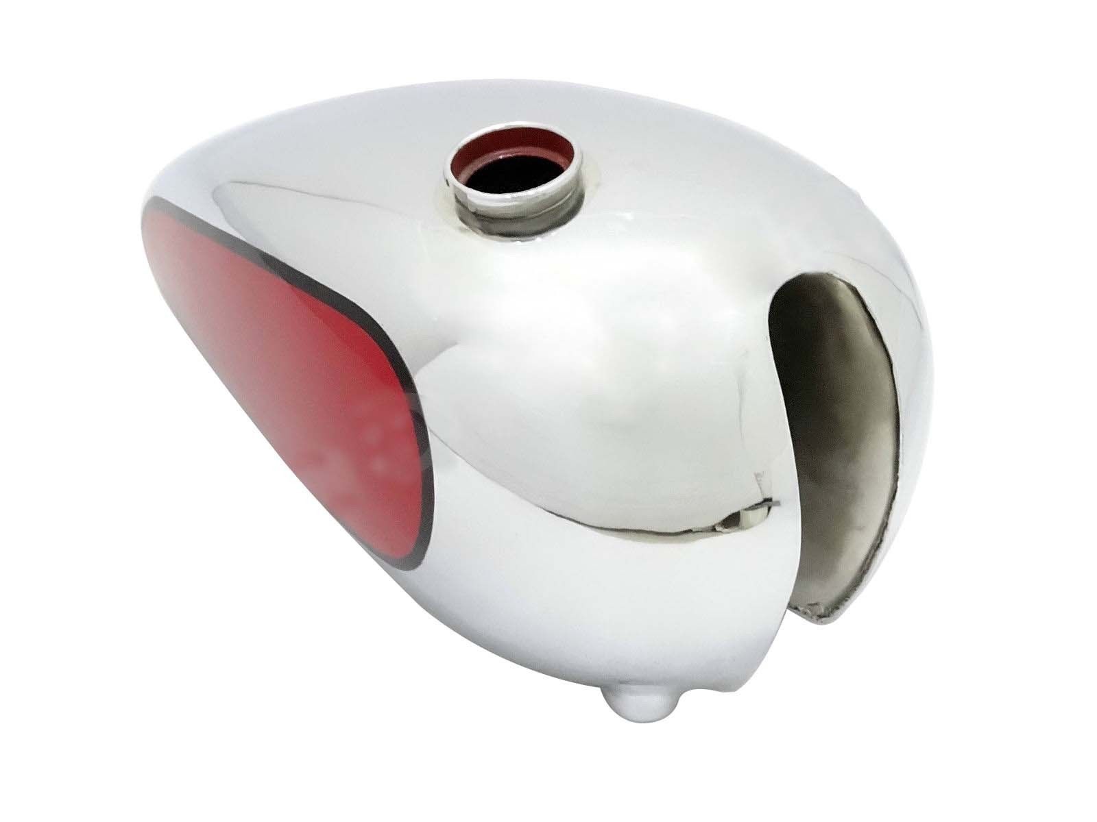 Fits Triumph T120 TR6 83-1798 Petrol Fuel Tank Plated Red Painted 2.5 Gal 
