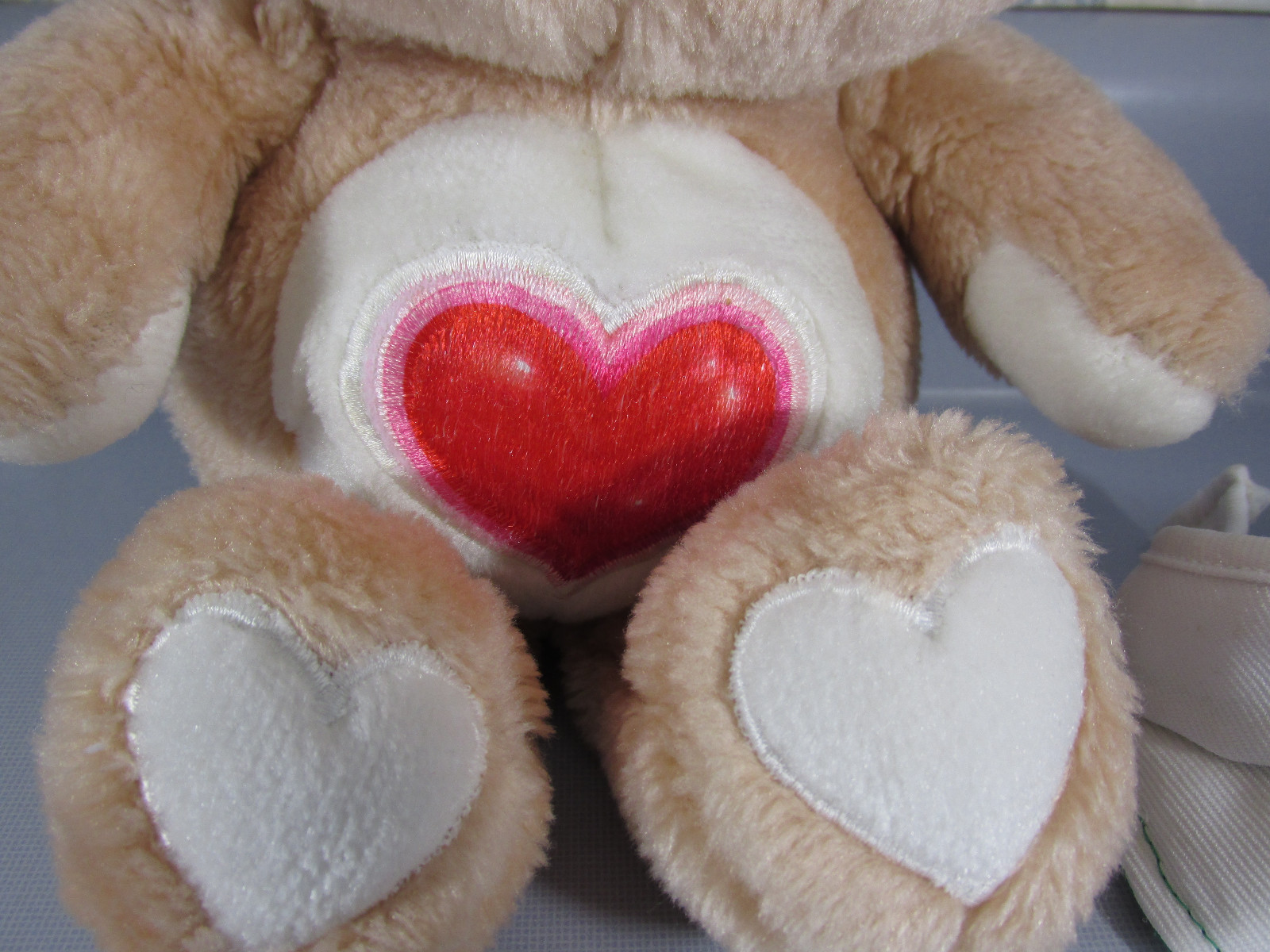 Vintage Care Bears Stuffed Plush Tan 1983 Tenderheart Bear By Kenner 13 Inch