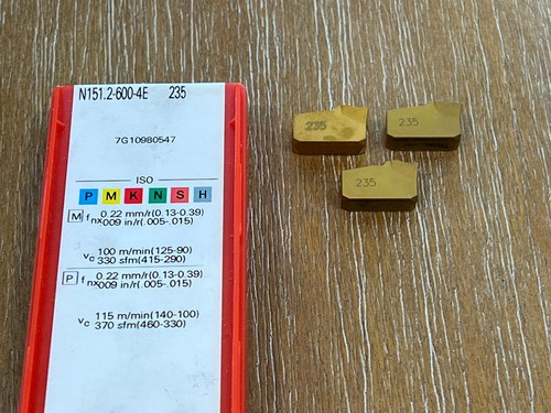 SANDVIK Carbide Inserts - N151.2-600-4E 235 - Qty. 3 - NEW