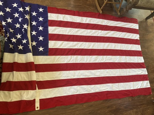 Vintage U.S. Flag 50 Star Flag 9' x 5' + Cotton Valley Forge
