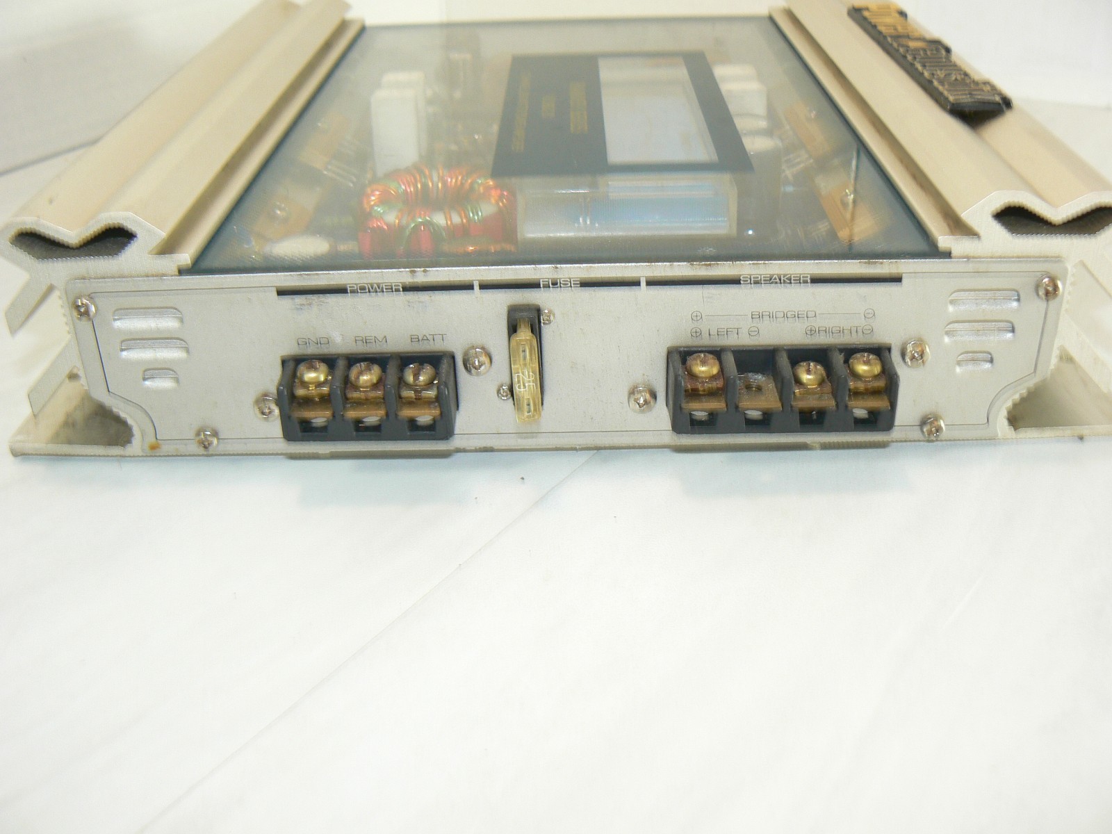 380 Watts 2 Ch Power Acoustik Amplifier VU380-2X Glass See Through Hammer Series