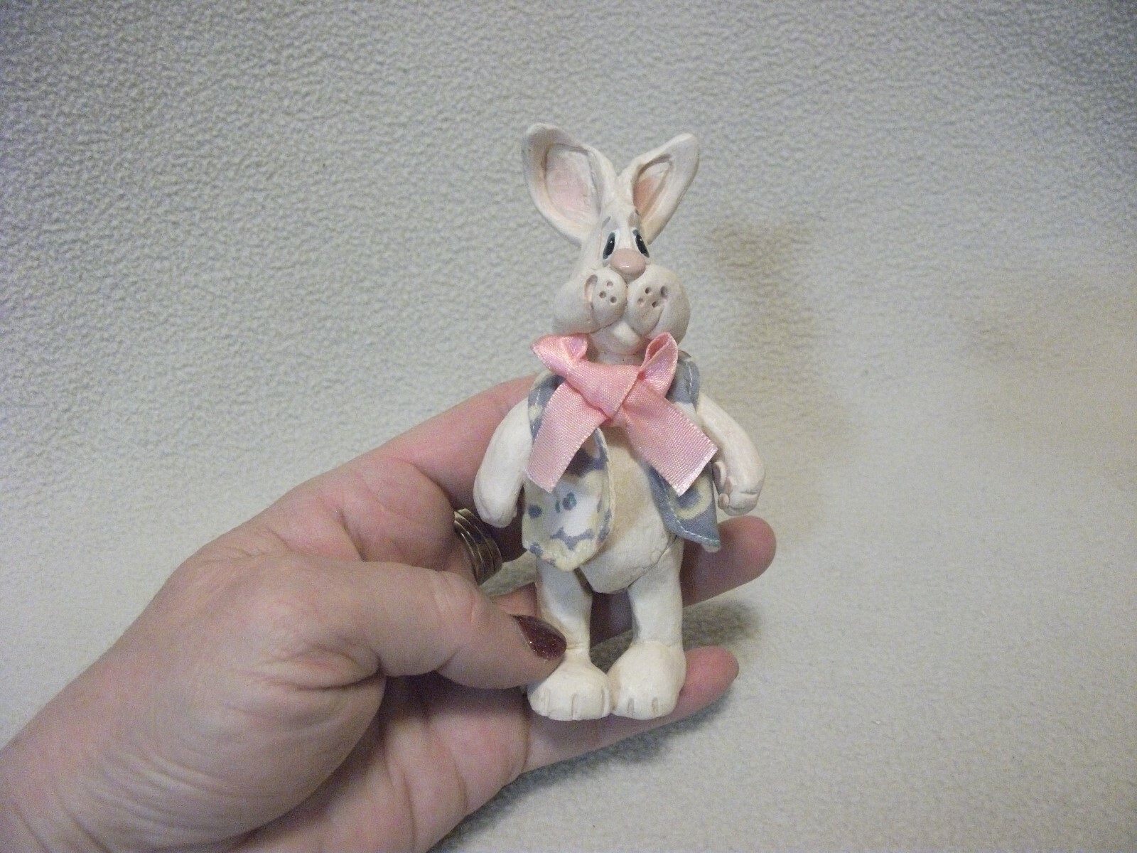 Russ Berrie- Jointed Bunny Rabbit Figurine By Kelly