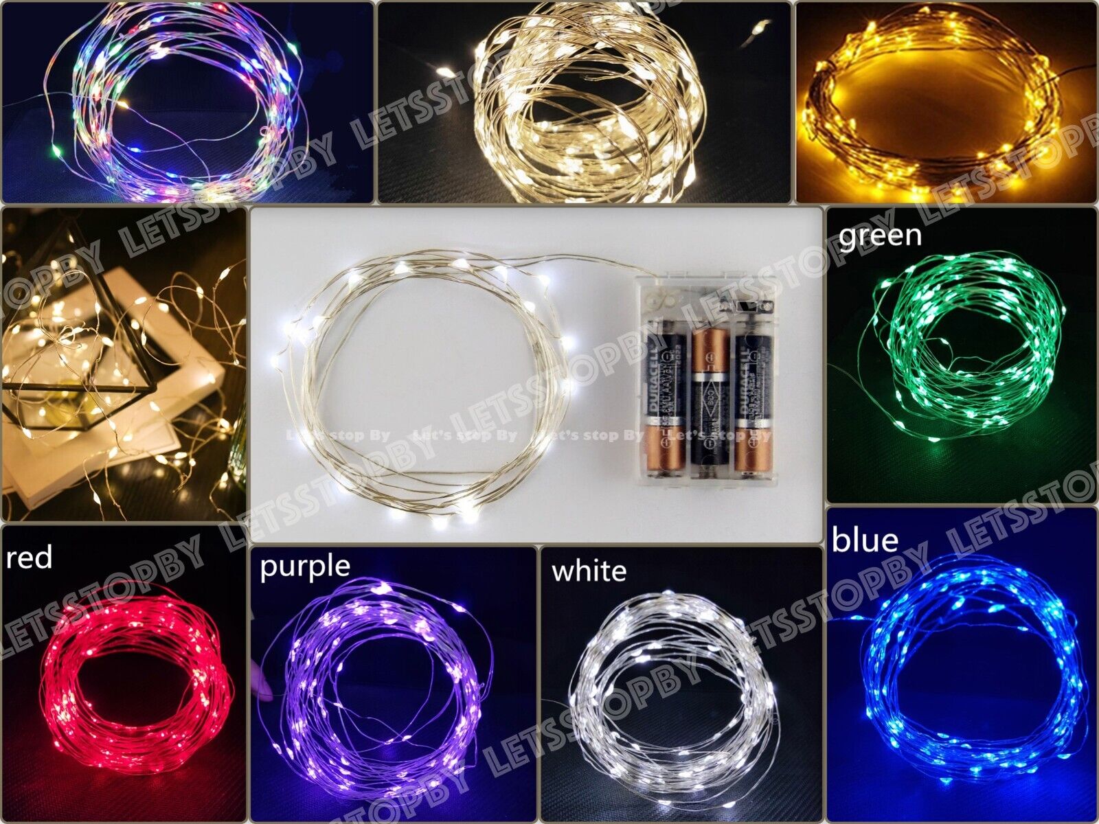 Wire Battery Powered Waterproof 10/20 Led Decor Garland
