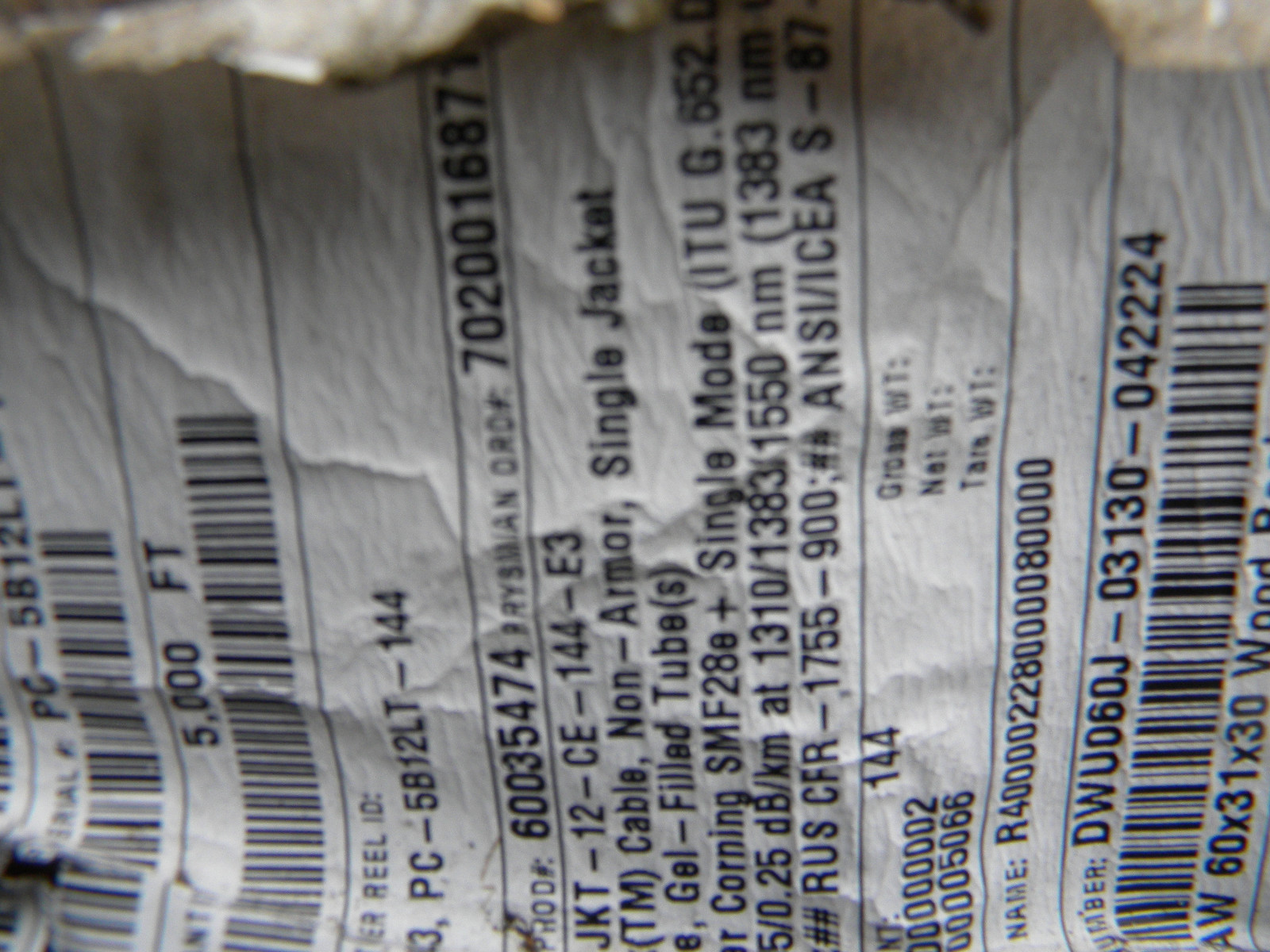 5000 ft.? Prysmian 144 Count Loose Tube Corning Fiber Optic Cable on Spool