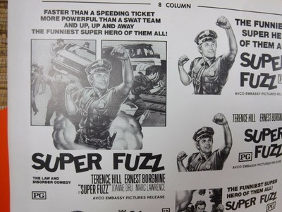 SUPER FUZZ Movie Mini Ad Sheet Vintage Advertising Poster Film Clip Art