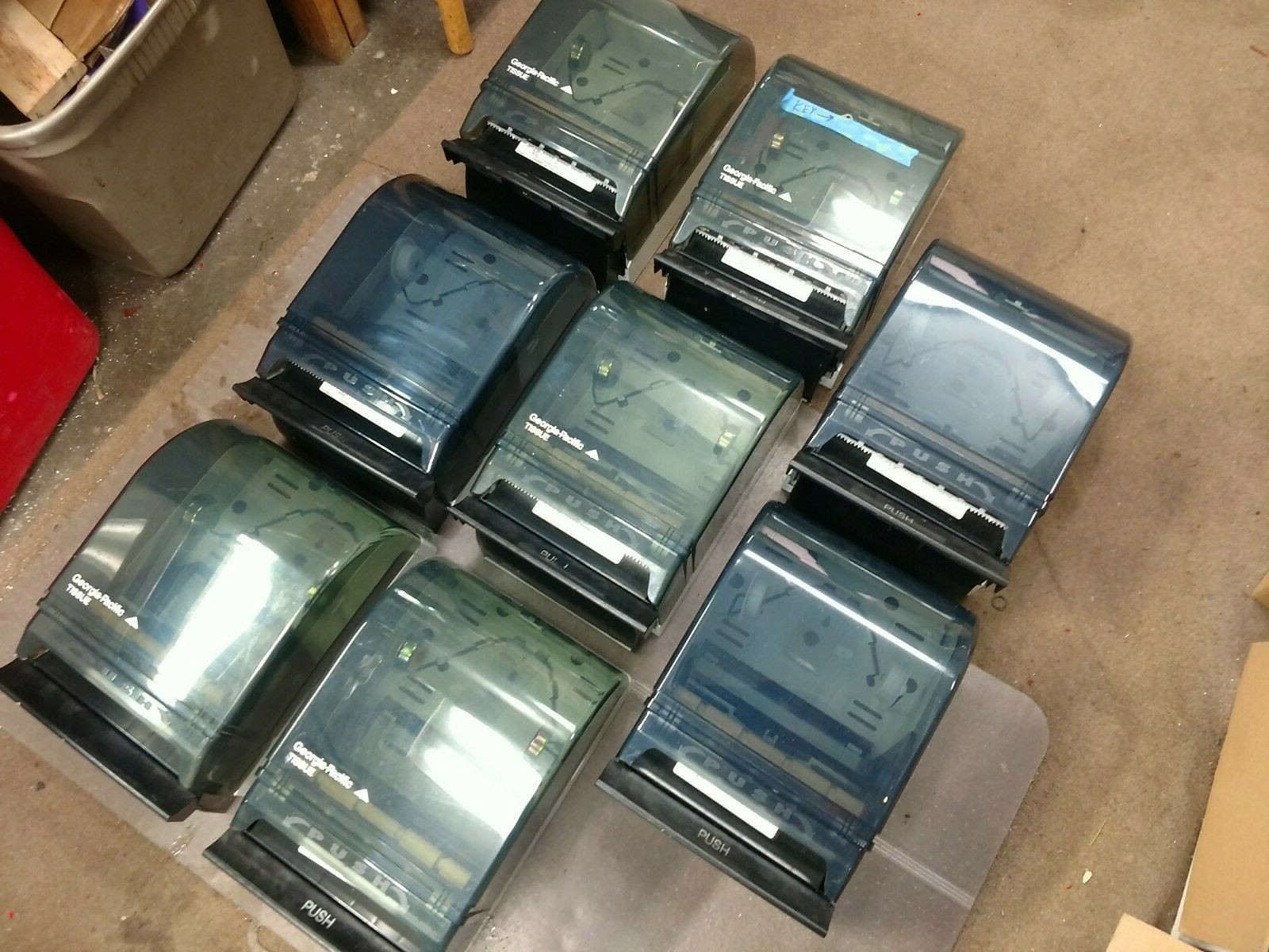 Lot of 8 Georgia Pacific Manual Push Bottom Paper Towel Dispensers