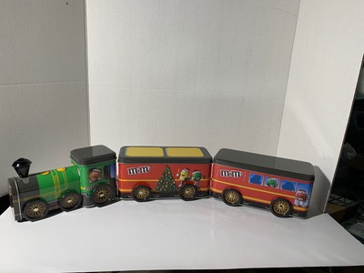 m&m tin train set
