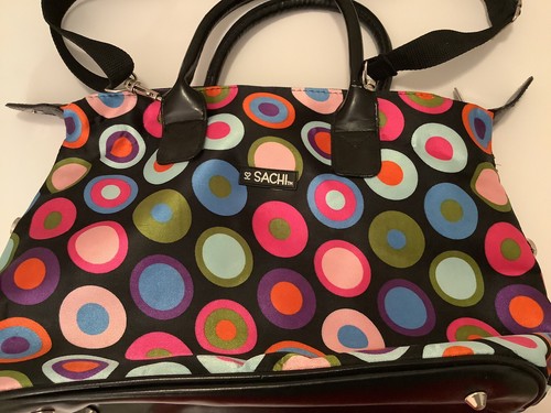 Sachi Designer Multicolor Polka Dot Insulated Fashion Lunch Bag-Satchel-tote
