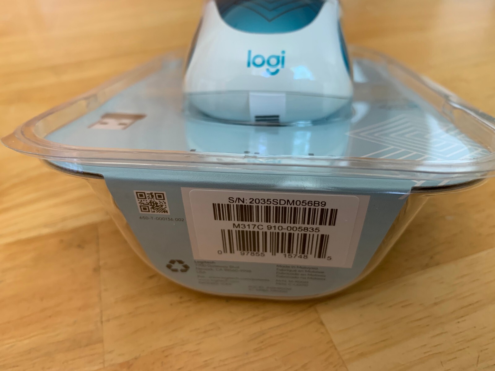 Logitech M317c Wireless Optical Mouse - Teal Maze
