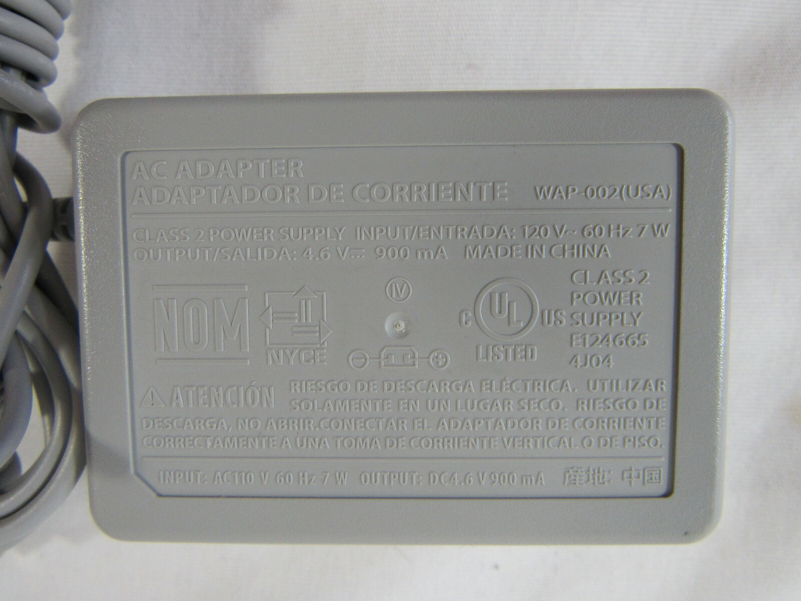 Original Nintendo DS Charger Model #WAP-002 Tested & Working