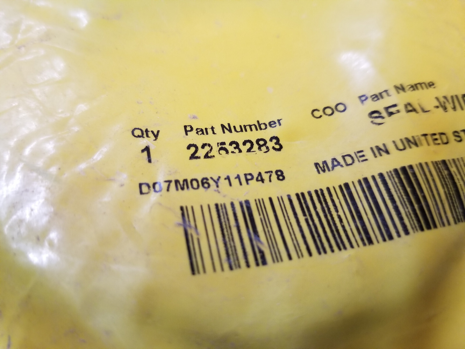 CATERPILLAR OEM CAT SEAL 225-3283 2253283 - Picture 4 of 4