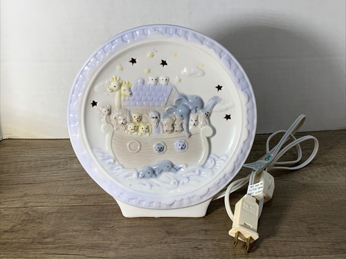 Vintage Original Noah's Ark Night Light Plate Shape Baby Nur