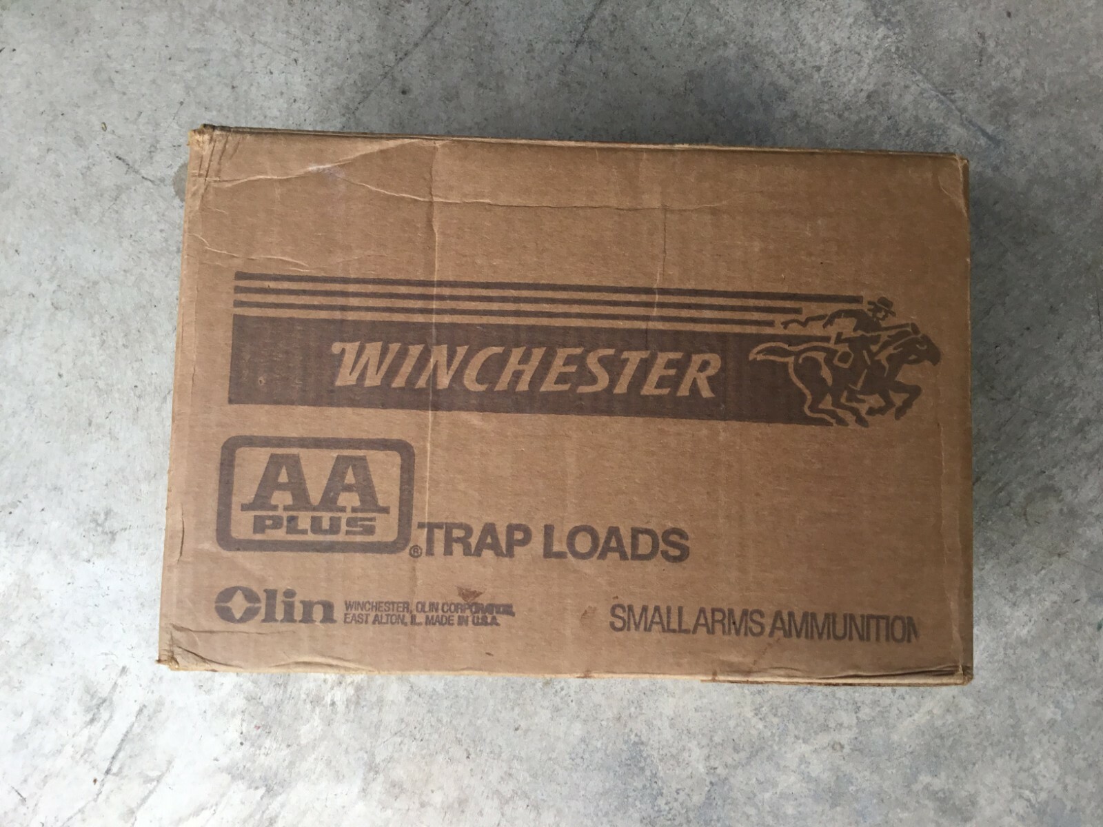 Vtg Winchester AA Plus Trap Loads Cardboard Box Empty