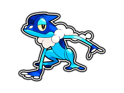 Frogadier Sticker | Water Proof Vinyl Sticker 