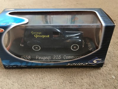 SOLIDO PEUGEOT 203 ESTATE 1/43 BLUE GARAGE PEUGEOT LIVERY COMMERCIALE 4558 BNIB
