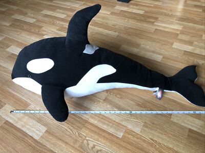Melissa Doug Orca Killer Whale Realistic Plush Jumbo XL 42