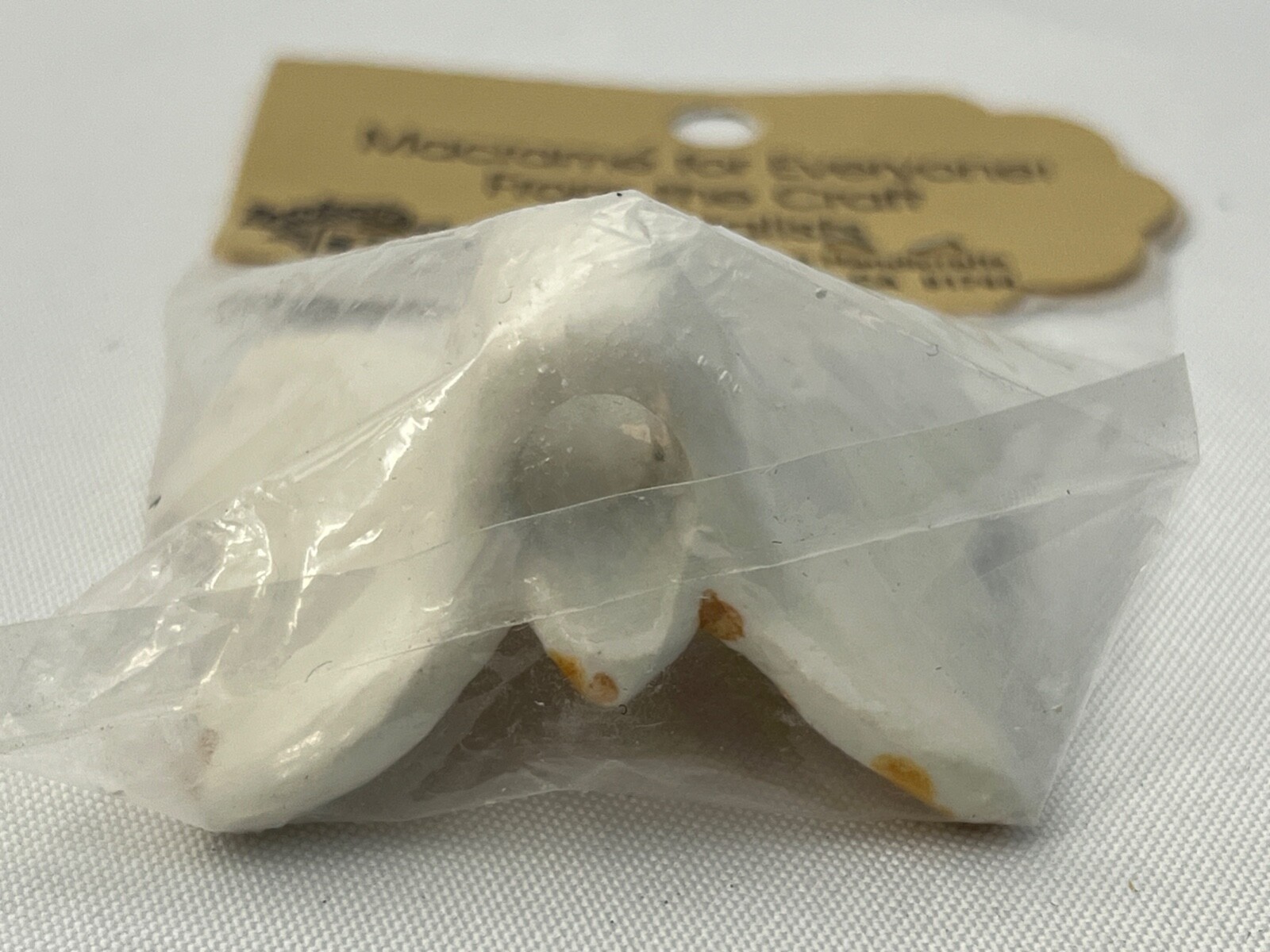 HPH Hazel Pearson Handicrafts Macrame Beads Ceramic Butterfly IBR-403 - Lot of 2