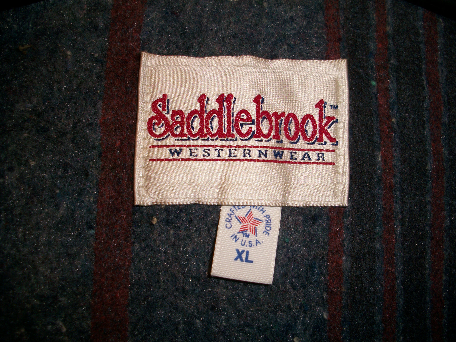 Saddlebrook Western Wear Bomber Jacket Mens XL Cowboy Coat Turquoise & Black VTG