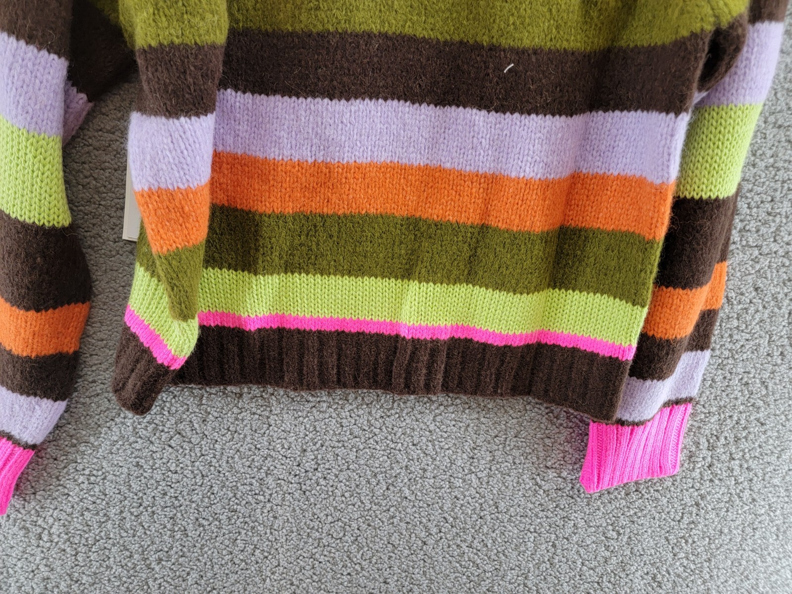 Velvet By Graham & Spencer Striped Knit Crewneck Sweater Women's L Multi L/S - Picture 11 of 17