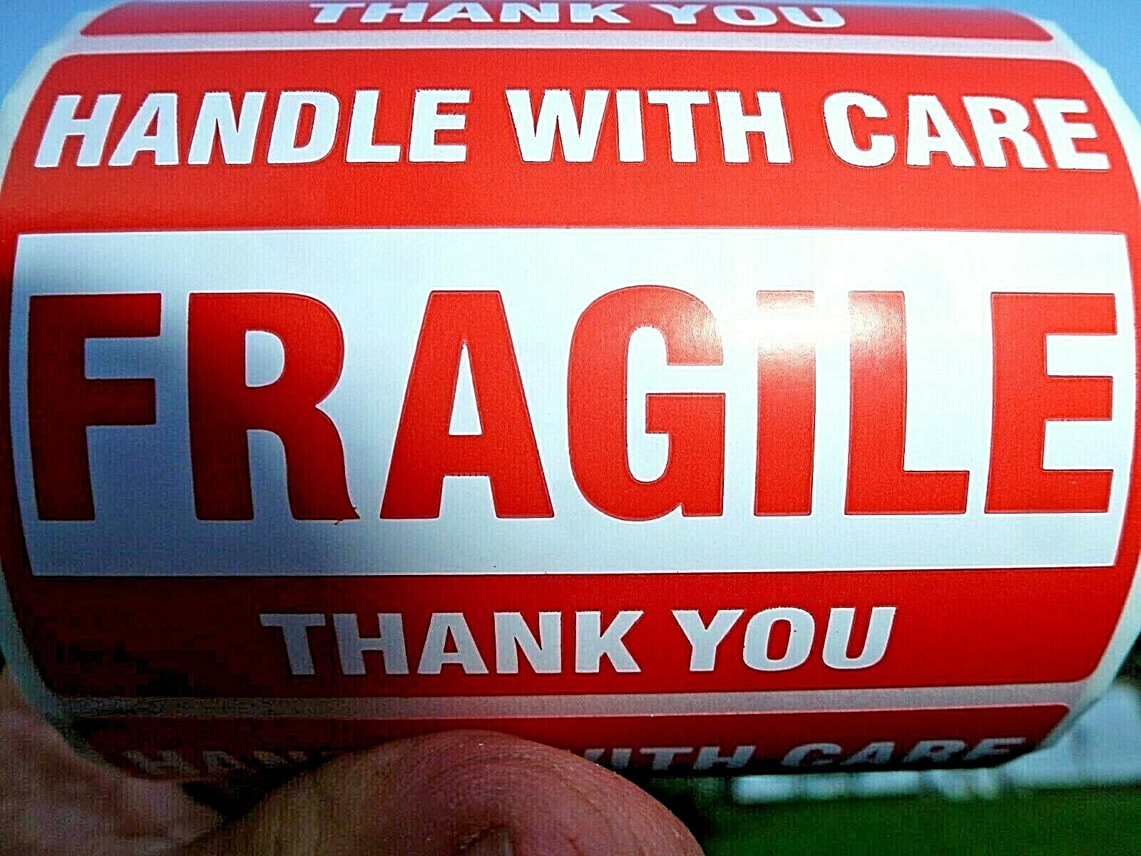 FRAGILE Handle With Care Stickers 2" x 3" Pack of 30 (THIRTY) Self Stick Labels 