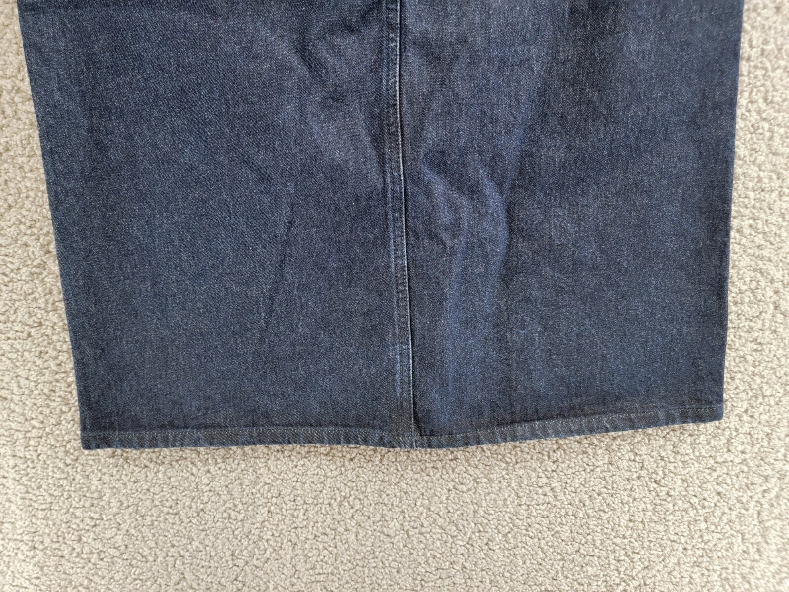 WeWoreWhat Denim Midi Skirt Women's M Raw Wash Front Slit Button Zip Closure - Picture 12 of 17