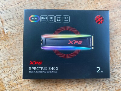 XPG S40G 2TB RGB 3D NAND PCIe Gen3x4 NVMe 1.3 M.2 2280 Internal SSD